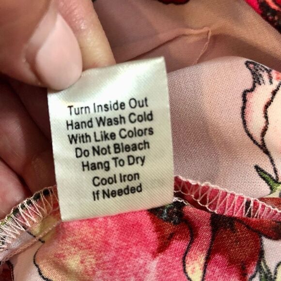 Blu Pepper Pink Wide Leg Floral Pants Belt Medium - Picture 11 of 13